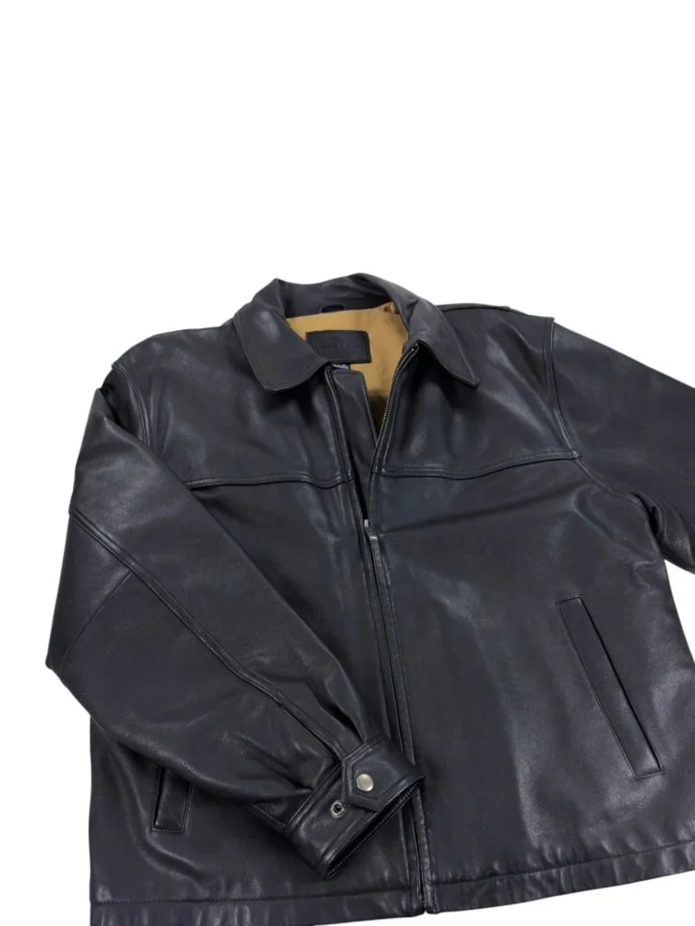 James Dean The Original Authentic Classic Leather Jacket Mens Size M Black NEW